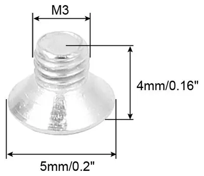 Produktbild von 50 Stš¹ck Phillips Senkkopfschrauben M3x4mm Edelstahl Kreuz Flach angesenkt versenkt Senkkopfschrauben