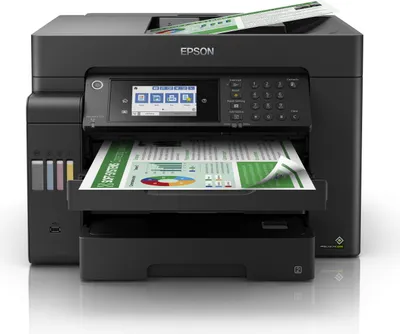 Produktbild von Epson EcoTank ET-16600 - Multifunktionsdrucker - Farbe - Tintenstrahl - A3 plus (311 x 457 mm) (Original) - A3 (Medien) - bis zu 25 Seiten/Min. (Drucken) - 550 Blatt - 33.6 Kbps - USB 2.0, LAN, Wi-Fi(n), USB-Host - Schwarz