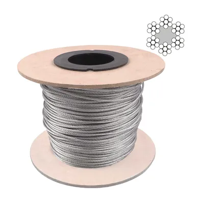 Produktbild von Forstseil Kranseil Verzinktes Stahlseil 3mm (6x7) Seiltrommel 250m