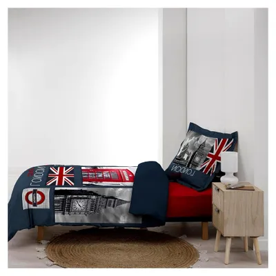 Produktbild von Bettwäsche-Set City London, Baumwolle, Mehrfarbig, 140 x 200 cm
