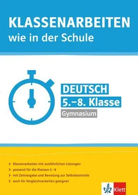 Produktbild von Klassenarbeiten wie in der Schule Deutsch: 5.-8. Klasse Gymnasium
