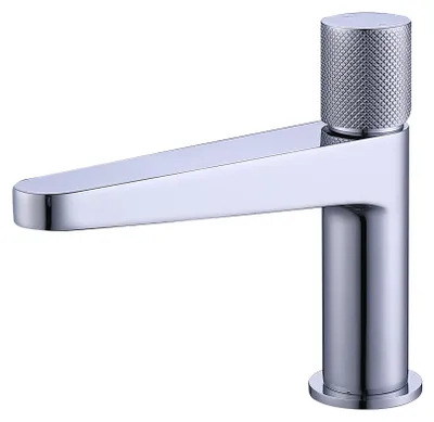 Produktbild von Waschtischarmatur Badarmatur 8312 - Messing - Drehgriff - Neoperl-Strahlregler, Farbe:Chrom