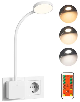 Produktbild von BrightArk Leselampe Bett Steckerlampe LED Wandleuchte mit Fernbedienung