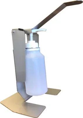 Produktbild von Desinfektionsspender 500ml nachfüllbar Edelstahl Spender Tischständer Nr. 19