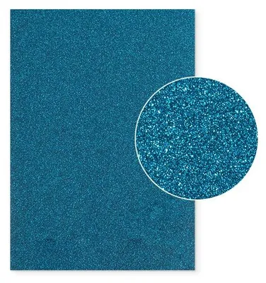 Produktbild von Plottermarie Plotterfolie Mega Glitter für kreative Veredelungen – Plotterfolie für Textildruck, T-Shirts, Baumwolle, Polyester, DIY & Spezialeffekte A4 - 922 Blue