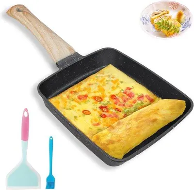 Produktbild von Famanu Tamagoyaki Pfanne - Japanische Omeletpfanne - Schwarz