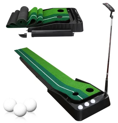 Obrázek produktu pro Eikuavons Golfové tréninkové set pro indoor použití, délka 250 cm, včetně putteru a 3 míčků, ideální jako dárek pro začátečníky