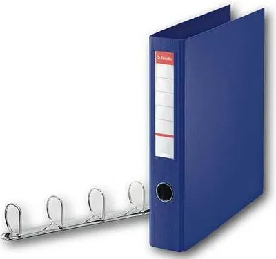 Obrázek produktu pro Esselte pořadač plastový kroužkový 4 x D kroužek 6 cm, modrý
