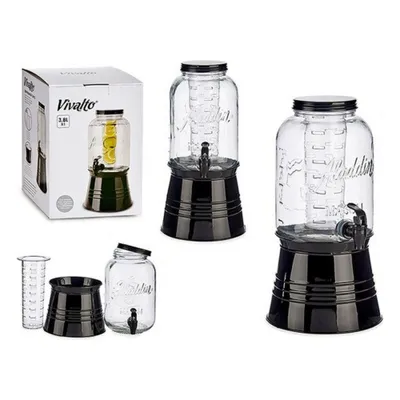 Obrázek produktu pro Džbán z čirého skla vivaltocooler plastový kohoutek 3800 ml