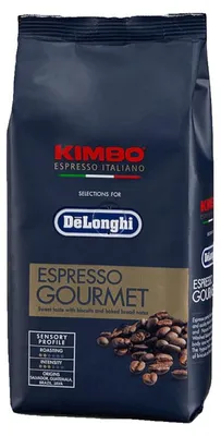 Obrázek produktu pro De’Longhi Kimbo Espresso Gourmet, 1 kg, Espresso, 1 kusů, Taška