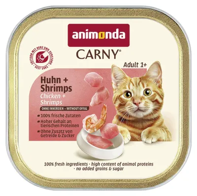 Productafbeelding van ANIMONDA CARNY droogvoer voor katten, met kip en garnalen, 85g