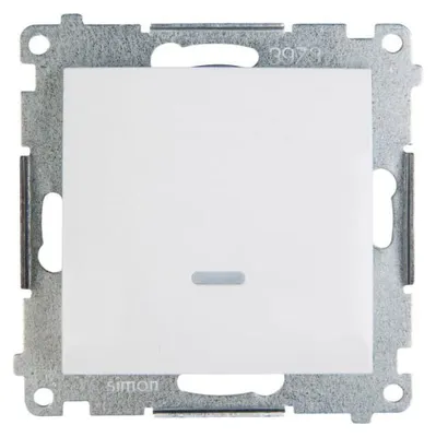 Obrázok produktu pre Kontakt-Simon DP1L.01/11, Tlačidlový spínač, Plast, Biela, IP20, IP44, 250 V, 10 A