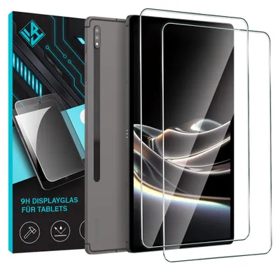 Produktbild von 2x 9H Tablet Schutzglas für Samsung Galaxy Tab S8+ 12.4 Zoll 2022 Displayglas Displayschutz