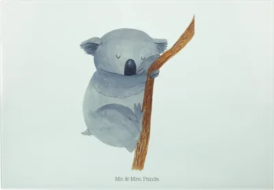 Produktbild von Mr. & Mrs. Panda Großes Schneidebrett Koalabär - Weiß - Geschenk, Glas-Schneidebrett, Bär, Frühstücksbrett, Traum, Koala, Glas, Träumen, schlafen, jausenbrett, Traumland