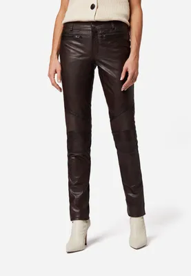 Produktbild von Ricano Damen Lederhose Lederjeans DONNA aus butterweichem Ziegen-Nappa Leder – Braun / S
