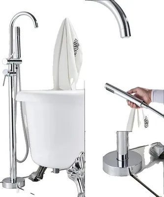 Obrázek produktu pro Koupelnová sprchová baterie, kartáčované zlato, dvojitá rukojeť