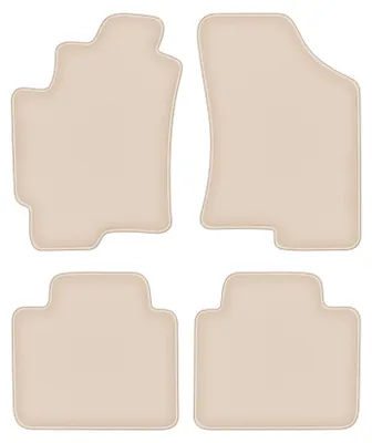 Produktbild von DURBAN Beige Velours-Fußmatten-Set für Hyundai Elantra III Limousine (2000-2006)