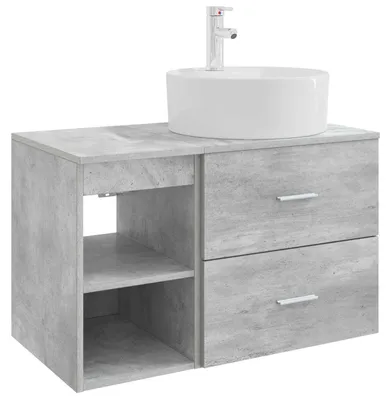 Immagine prodotto di Set di mobili da bagno, 2 pezzi, colore grigio cemento