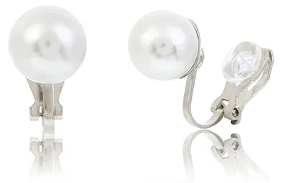 Produktbild von Ohrclips mit simulierten Süßwasserperlen, Clip-On, für Damen, Ohrschmuck