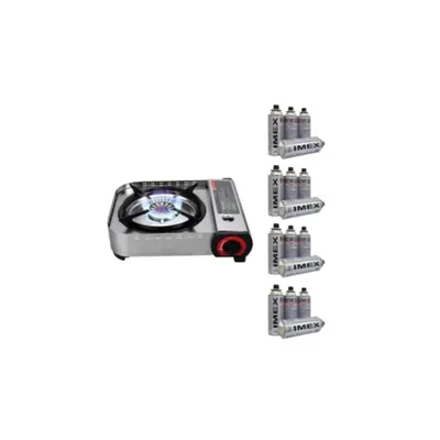 Obrázok produktu pre Imex JY-600S prenosný vonkajší plynový varič/kempingový varič 4,1 kW so 16 plynovými kartušami