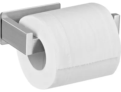 Produktbild von Klopapierhalter ohne Bohren, Edelstahl, silber, mit Kleber