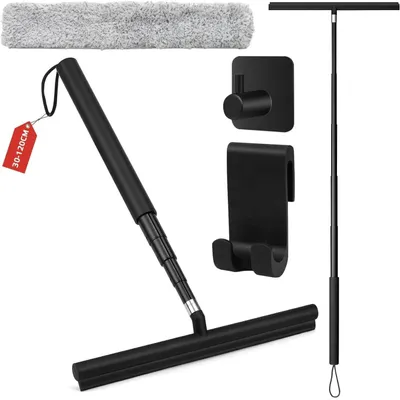 Image de SolidKeus - Grattoir de douche extensible avec manche télescopique