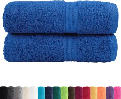 Immagine prodotto di vidaXL Asciugamani per ospiti Premium SOLUND, 2 pezzi, blu, 30x50 cm, 600 g/m²