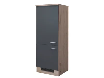 Produktbild von Demi Geräteumbauschrank Küche - 60 cm breit - Basaltgrau Matt San Remo Eiche – Morena