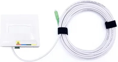 Produktbild von Elfcam - 20 m Verstärktes LWL-Kabel SC/APC auf SC/APC Simplex Monomode (Durchmesser: 4,0 mm), mit PTO ausgestattet, Verlängerung zur Versetzung des Glasfaseranschlusses, ohne jeglichen Geschwindigkeitsverlust