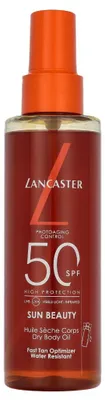 Produktbild von Lancaster Sun Beauty Body Dry Oil SPF 50, Sonnenschutzöl, Körper, Pumpenflasche, Feuchtigkeitsspendend, Schutz, Reparatur, Jeder Hauttyp, 150 ml