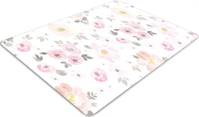 Produktbild von Stuhlunterlage Bürostuhlunterlage 120 cm x 90 cm Bodenmatte Bürostuhlunterlage - Aquarellblumen