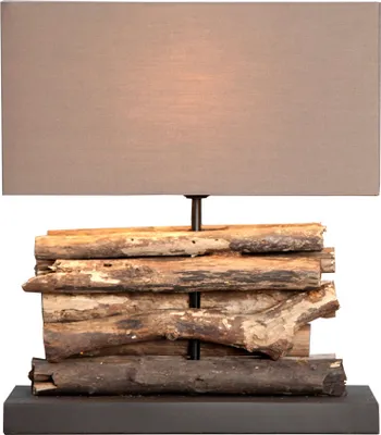 Produktbild von Lampe Tischlampe aus Holz Holzlampe Tischleuchte Treibholz 40cm hoch
