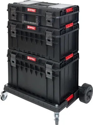 Image de Qbrick System ONE Chariot à outils 4 en 1 Set 200 2.0 Profi + 350 2.0 Profi + 450 2.0 Profi Mallette à outils + plate-forme de transport