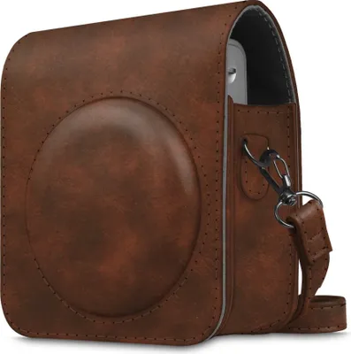 Produktbild von Fintie Tasche für Fujifilm Instax Mini 90 Neo Classic Sofortbildkamera - Premium Schutzhülle Reise Kameratasche Hülle Abdeckung mit abnehmbaren Riemen, Braun