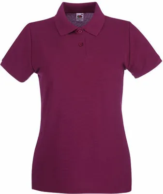 Produktbild von Fruit of the Loom - Lady-Fit Premium Polo - Burgundy - XXL