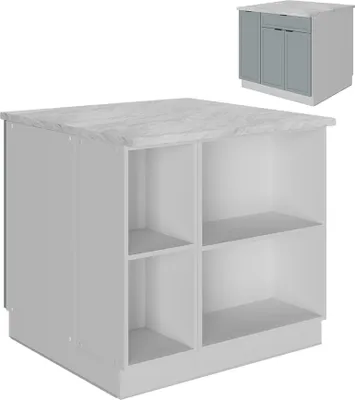Produktbild von Kücheninsel Vicco Fame-Line Hellblau-grau 90 cm mit Schublade, ohne Arbeitsplatte, Model 51246