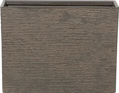 Produktbild von BELIANI Blumentopf Braun 25 x 60 x 45 cm Steingemisch Rustikaler Pflanzenkübel Rechteckig Modernes Design