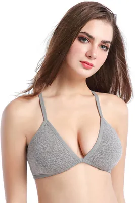 Obrázok produktu pre Dámska podprsenka v štýle bikín na bežné nosenie / voľný čas / spanie (sivá, 40BCD 42BCD)