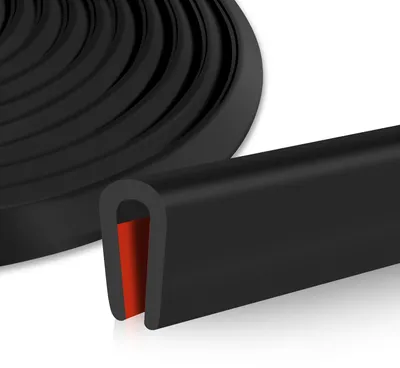 Imagen del producto de Borde de protección de goma autoadhesiva en forma de U para automóviles