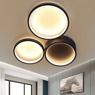 Produktbild von ZMH LED Deckenleuchte 3 Flammig Ring Fernbedienung Warmweiß 3000K LED fest integriert