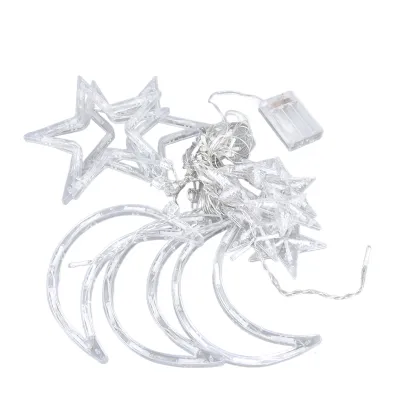 Immagine prodotto di Stella Luna Tenda Luci Ambiente Romantico 2 Modalità di Illuminazione 126 LED Ramadan Tenda Luci per Matrimoni Compleanni