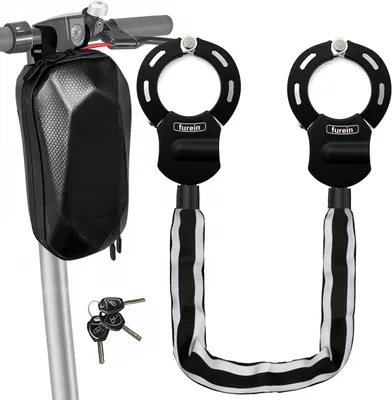 Image de Cadenas de chaîne de 8 mm, en acier trempé, longueur 90 cm, pour trottinettes électriques et vélos