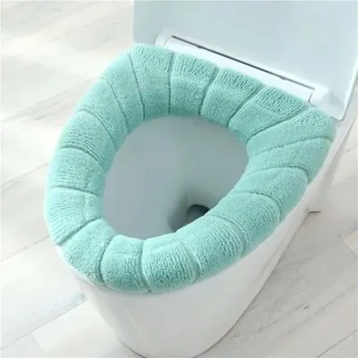 Produktbild von Toilettensitzbezug 1 stück Toilettensitzauflage Dehnbare Toilettensitzkissenbezug Matte Wärmer Haushaltswaren Badezimmerbedarf