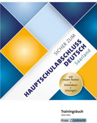 Produktbild von Sicher zum Hauptschulabschluss Deutsch Saarland - Trainingsbuch