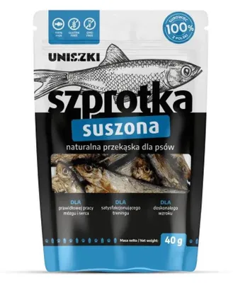 Produktbild von UNISZKI Getrocknete Sprotte - Leckerli für Hunde - 40 g