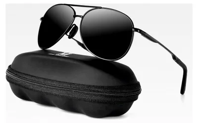 Produktbild von Herren Sonnenbrille Polarisiert Schwarz Uni UV400 für Outdoor-Aktivitäten