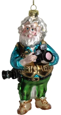 Productafbeelding van Ornament kerstbal Fotograaf Glas Multi 13.3 cm HD Collection
