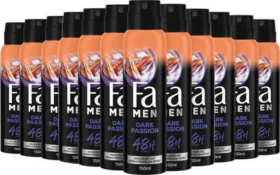 Produktbild von FA Deospray Men Dark Passion 150ml, 12x 150 ml