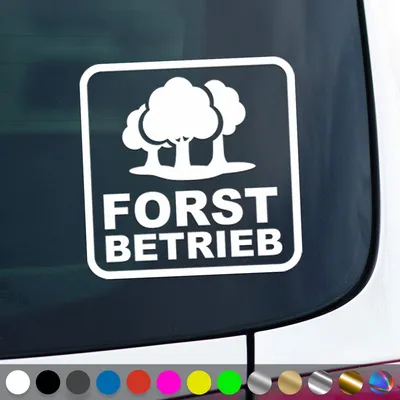 Produktbild von PantherPixel Forstbetrieb Forstwirt Aufkleber Forstbedarf Sticker Auto Geschenkidee Farbe Weiss