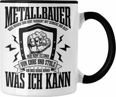 Produktbild von Trendation - Schweißen Tasse Geschenk Schmied Schweißer Geschenkidee Spruch Metallbauer (Schwarz)